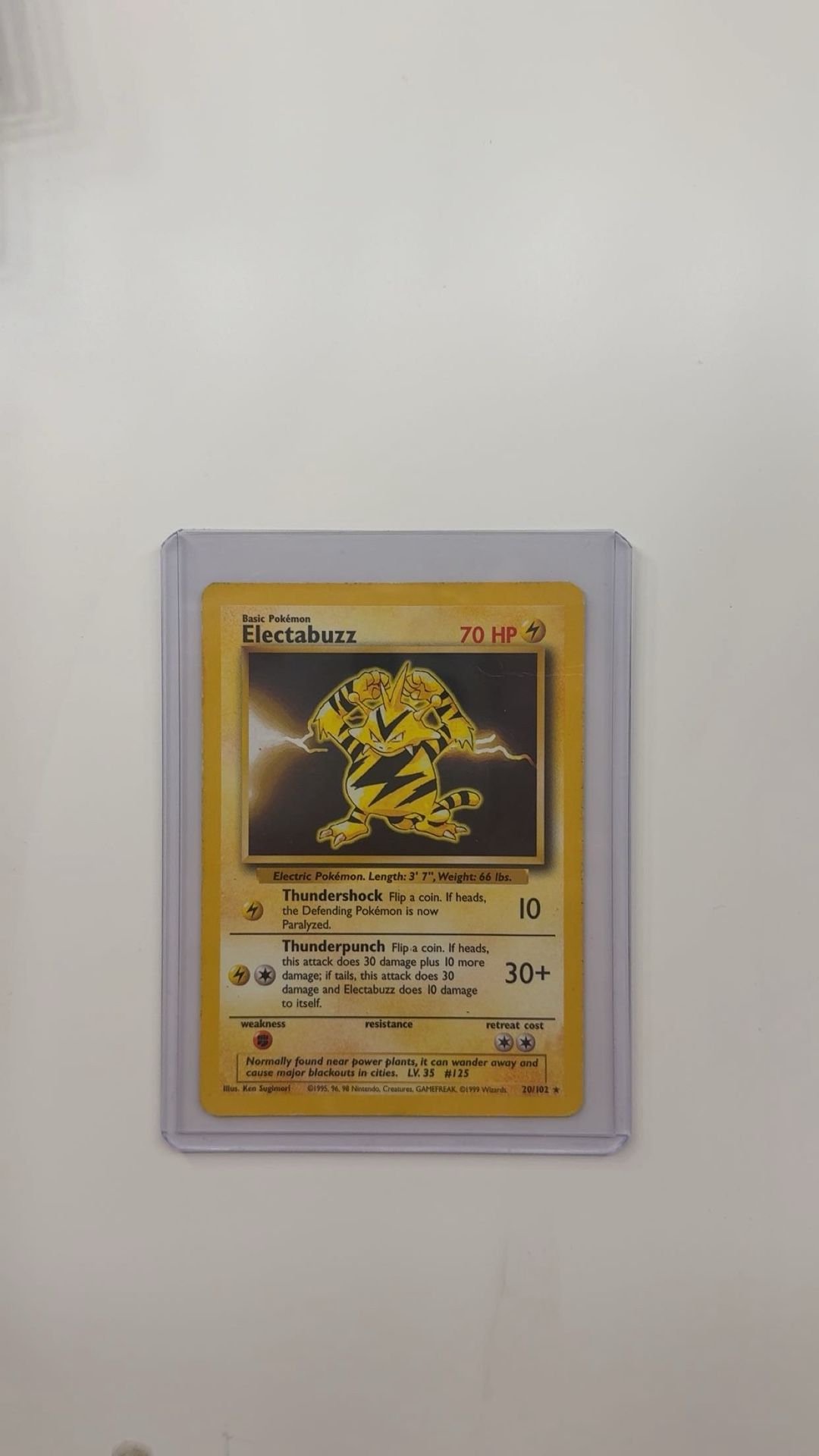 Pokémon TCG Electabuzz Base Set Rare 20/102