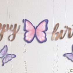 Butterfly Bday Decorations 