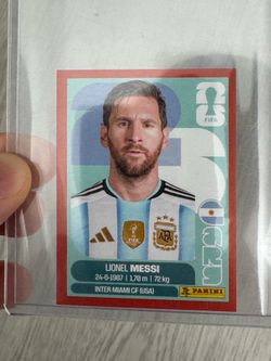 Lionel messi  rare 2026 panini World Cup red sticker