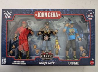 BRAND NEW WWE MATTEL John Cena 3-Pack Retirement Set