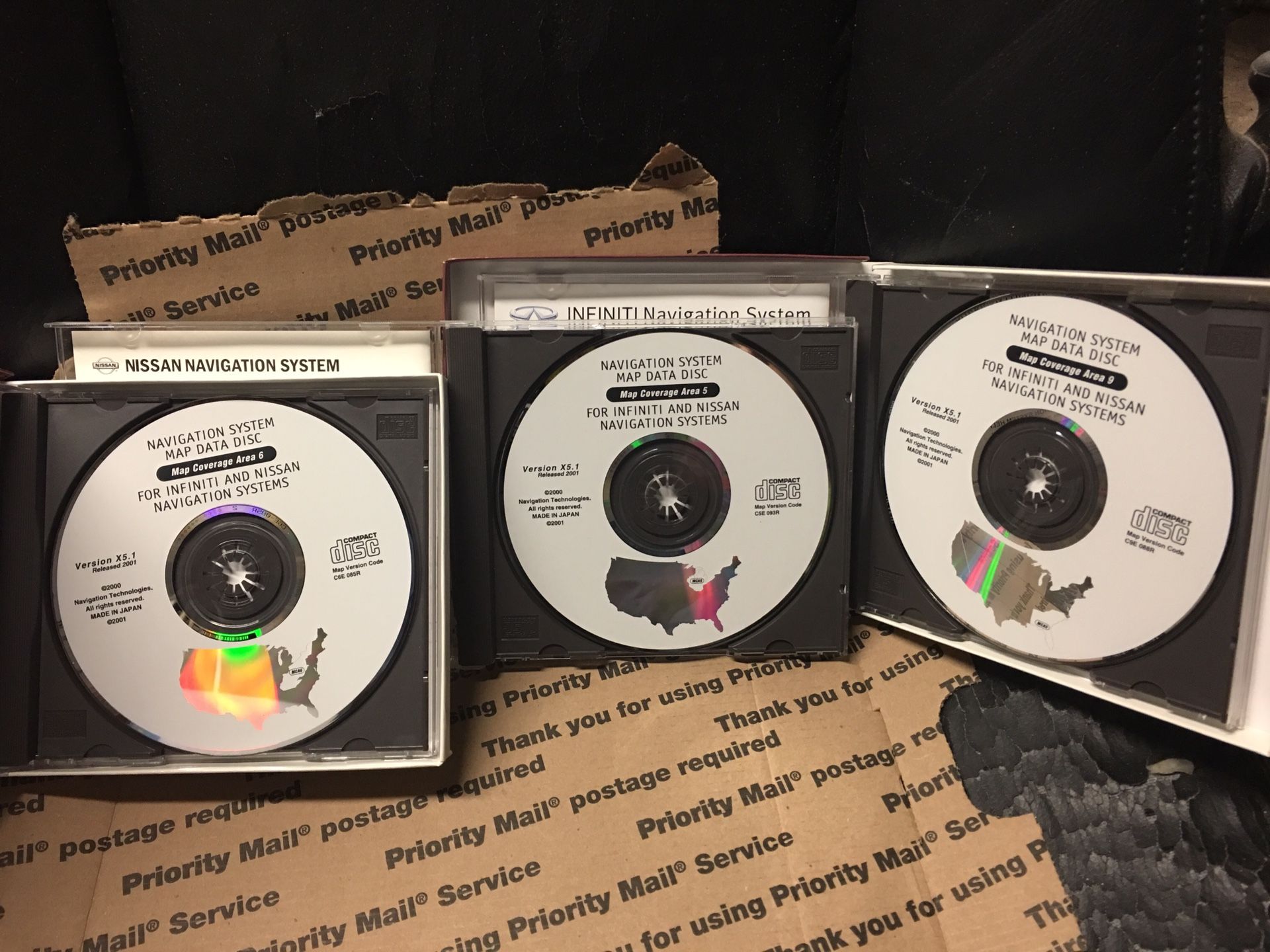 Nissan Infiniti Navigation Map Discs 2001