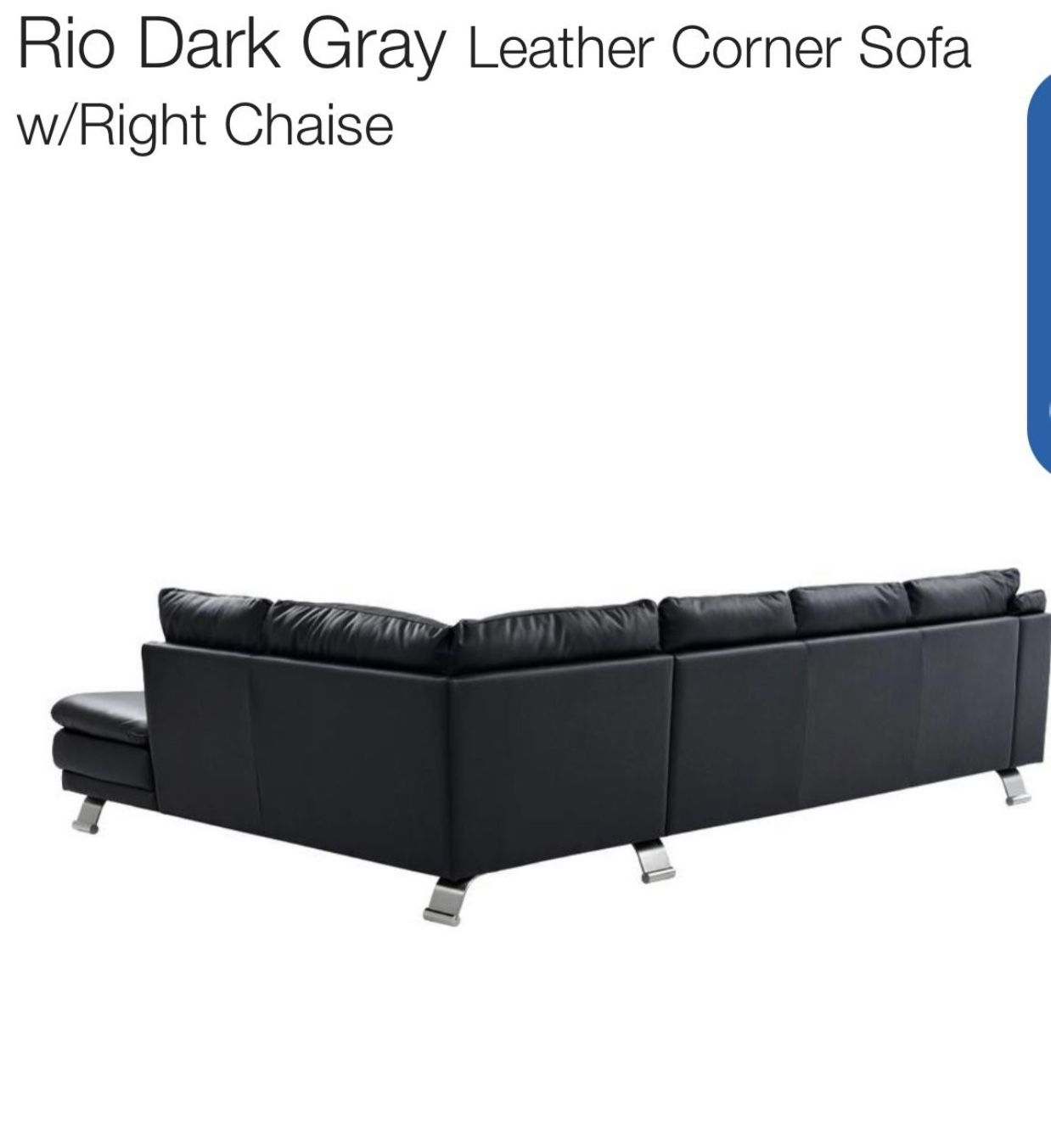 Leather El Dorado Sofa gray for Sale in Pembroke Pines, FL OfferUp