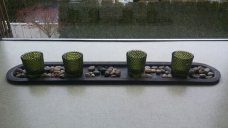 Votive candle and tray