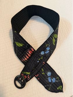 Vintage Women Fabric Floral Blue Belt