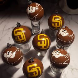 Brown SD Padres Ornaments