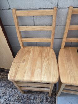 4 Big Wooden chairs