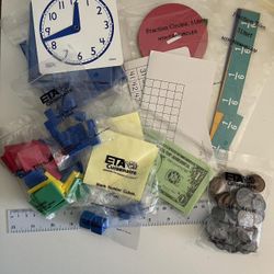 ETA Cuisenaire, Math Student Manipulitives Kit, Blocks Money Time Grades 3-4
