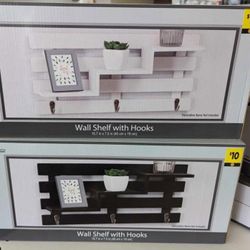 Wall Shelf with Hooks ($5 EACH)