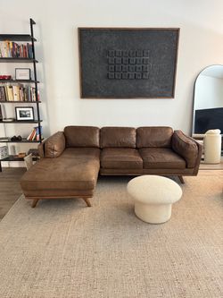 Article Leather Sofa ( Delivery Available )