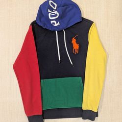 POLO RALPH LAUREN Big Pony Hoodie Men’s Multi Color Sweatshirt - (Small)