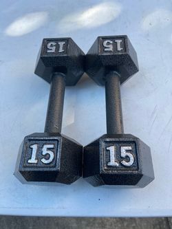 CAP Barbell 15lb Cast Iron Hex Dumbbell, Single