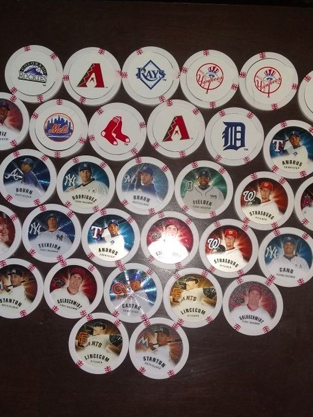 32 MLB Player's Baseball Poker Chips Alot Great Player's