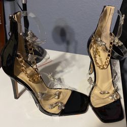 Black Butterfly Heels