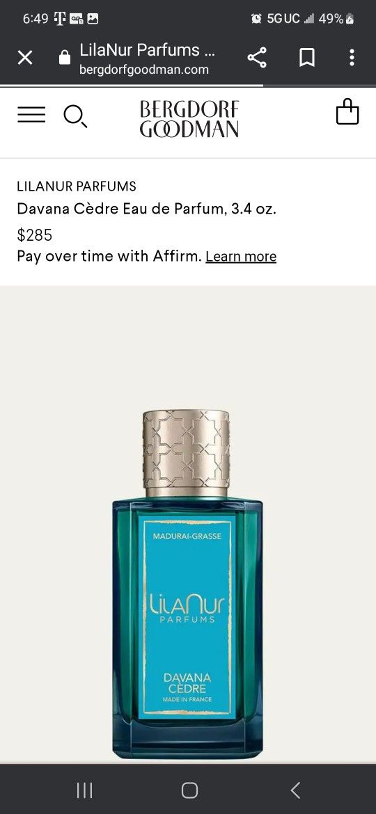 Davana Cèdre Eau de Parfum, 3.4 oz,All Products : American Fashion Style Bags On Sale