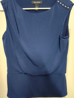 White House Black Market Black Sleeveless Blouse Women’s Size S