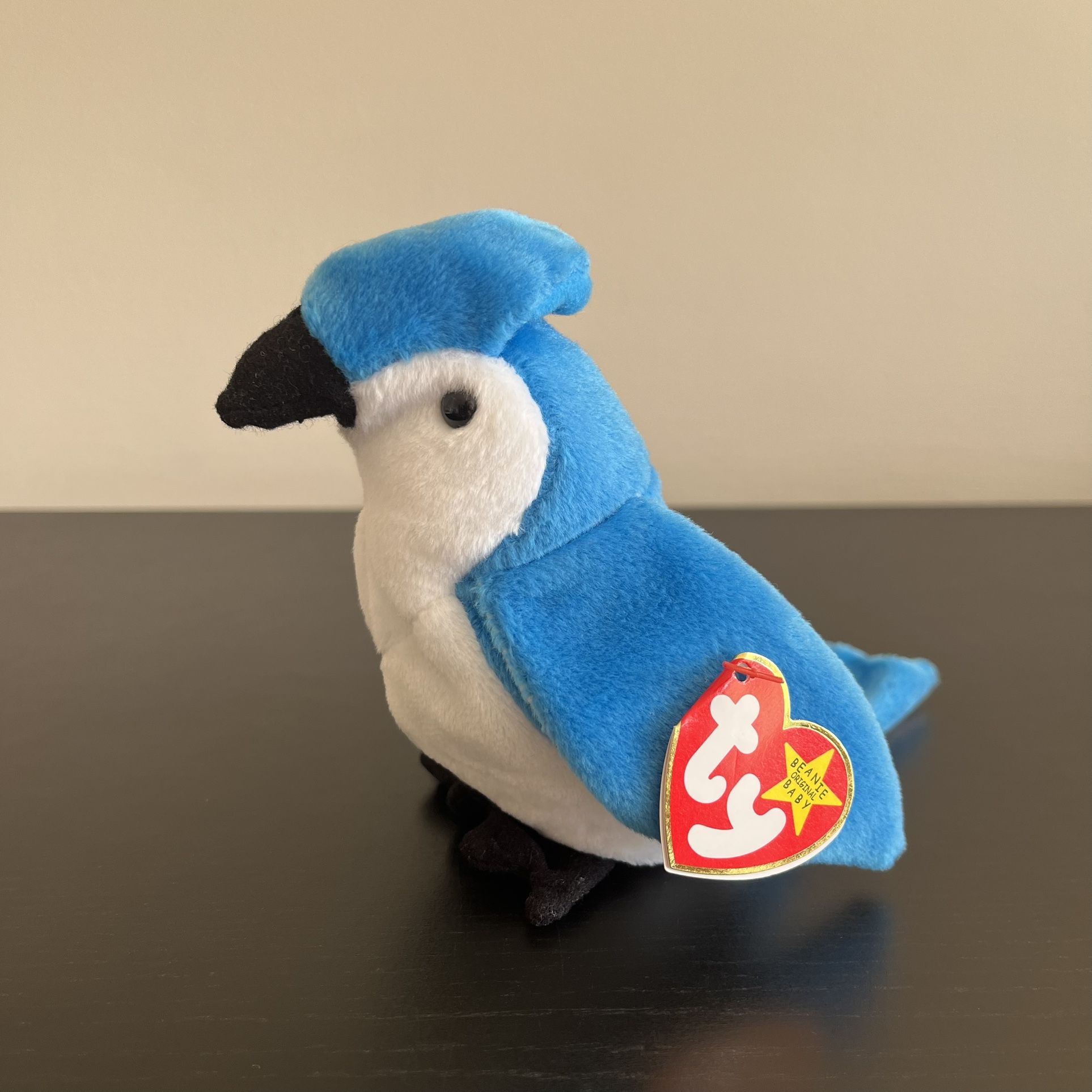 TY Beanie Baby Rocket Blue Jay Bird Plush Stuffed Animal 5 Inch