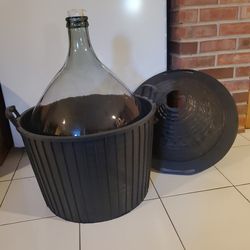 Large glass demijohn(carboy)