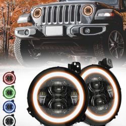 9” Inch Round Black Housing Headlights Led High And Low 