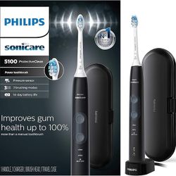 Brand New Philips Sonicare ProtectiveClean 5100 Gum Health, Rechargeable Electric Power Toothbrush, Black, HX6850/60