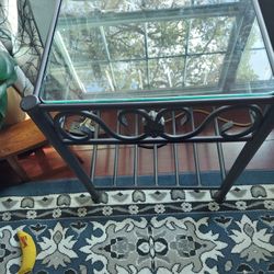 Free - 1 Metal & Glass End Table - Free