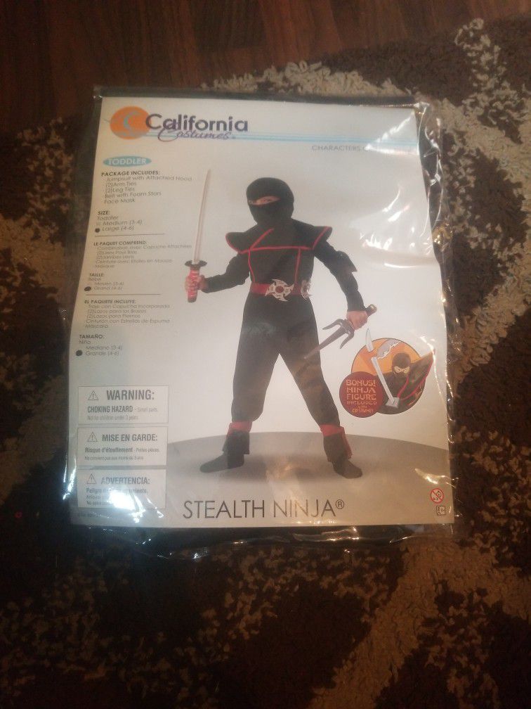 Large (4-6) Ninja Costume 