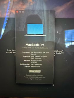 2019 MacBook Pro 13in MUST SELL QUICK