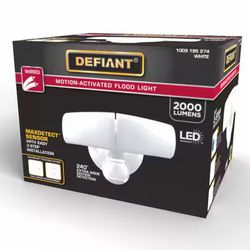2000 Lumens MaxDetect 240° White Motion Sensor Flood Light