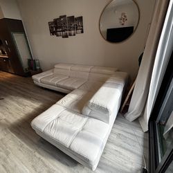 White Leather Couch