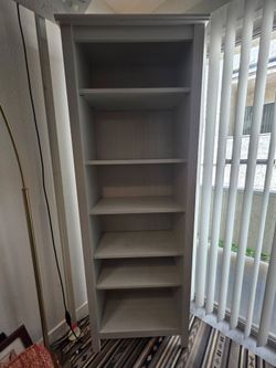 Tall white Bookcase with 6 Shelves