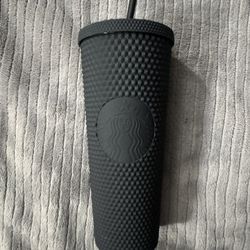 Matte Black Studded Starbucks Cup (20z)