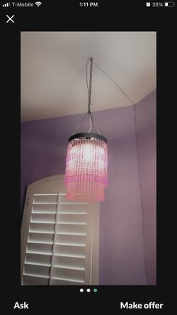 Pink chandelier