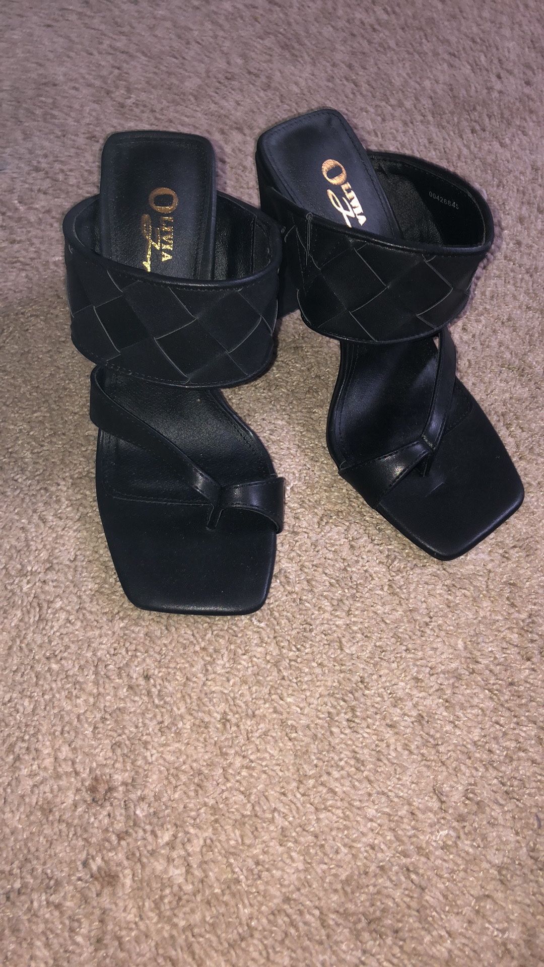 Black Open-Toed Heels