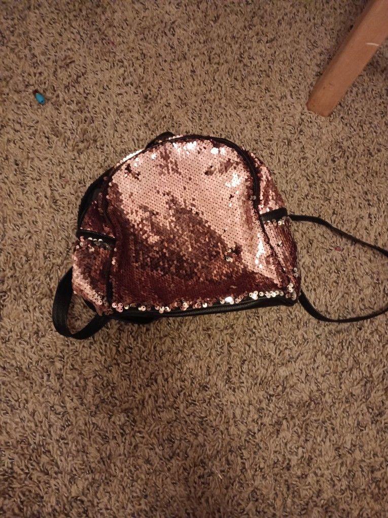 Pink Sequence Mini Backpack