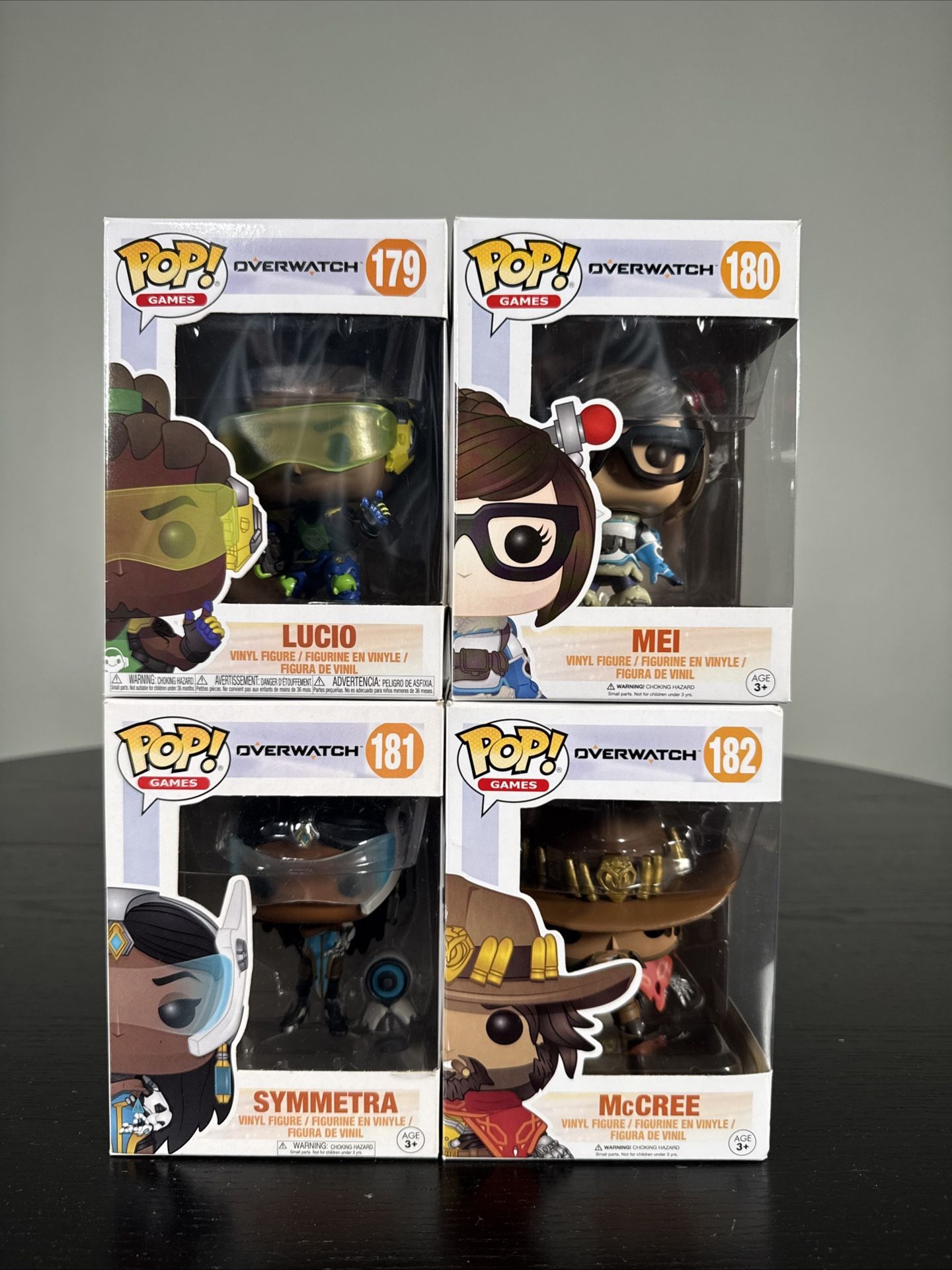 Funko Pop! Overwatch (4 LOT) (Lucio, Mei, Symmetra, McCree) Vinyl