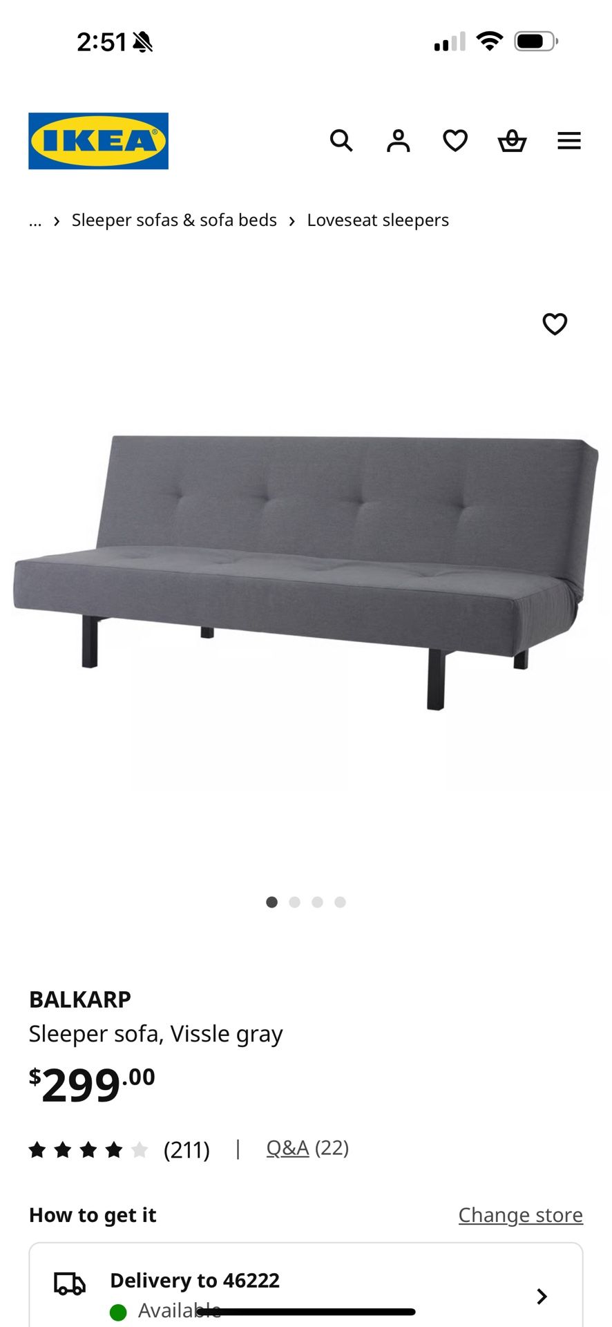 IKEA sleeper Sofa/ Futon