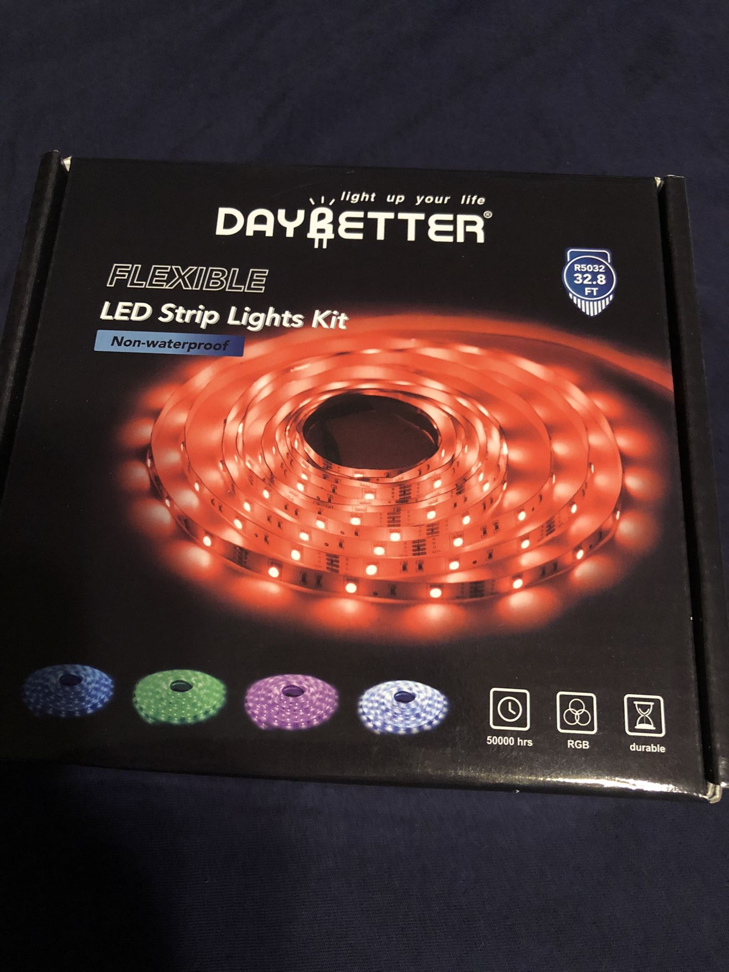 Daybetter led strip lights with control remote 32.8 feet long