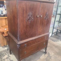 Antique - Queen Anne - Tall Boy - Vintage Wooden Furniture
