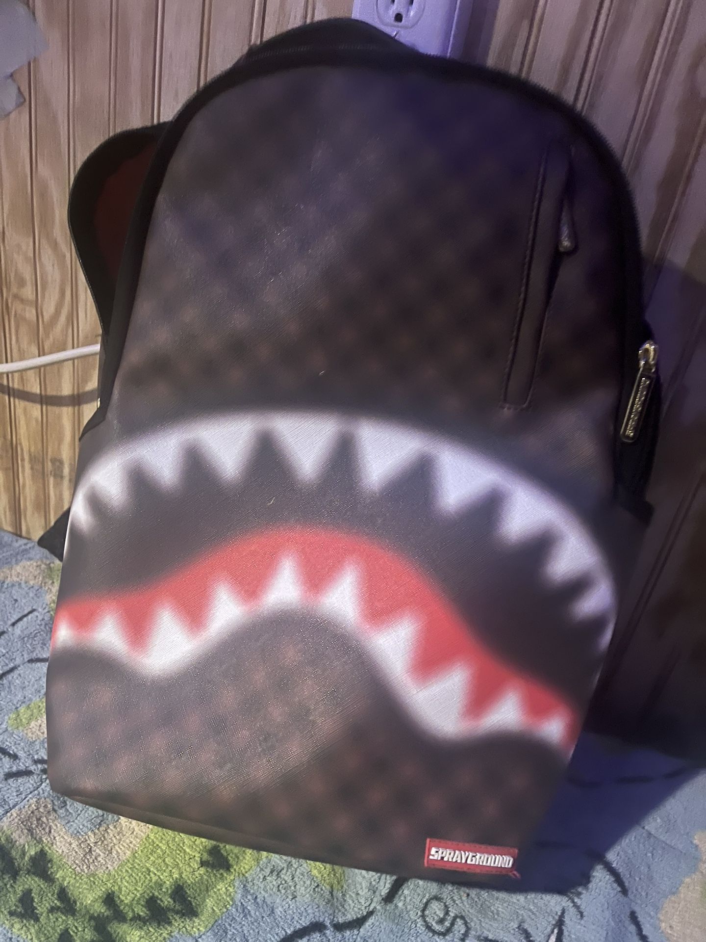 Spray Ground SHARKS IN PARIS BLUR EFFECT BACKPACK –