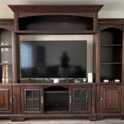 Large Wooden Entertainment Center 