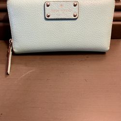 Kate Spade Turquoise Wellesley Neda Wallet Zip Around Cardholder Clutch