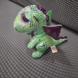 Ty Beanie Boos Cinder The Green Dragon Plush 6" Tall