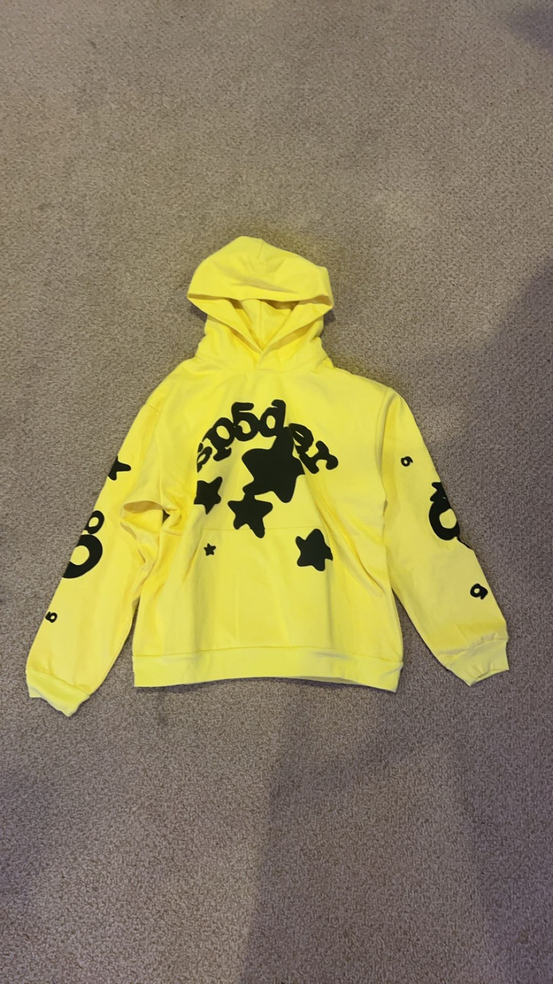 Yellow Sp5der Hoodie - Size XL