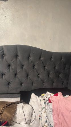 New GREY velvet Bed Frame