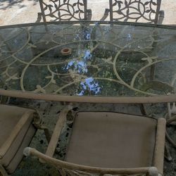 All Aluminum Table & 6 Chairs