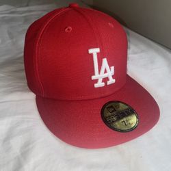 Red Dodgers Hat 7 1/4