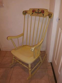 Beautiful hand painted rocking chair