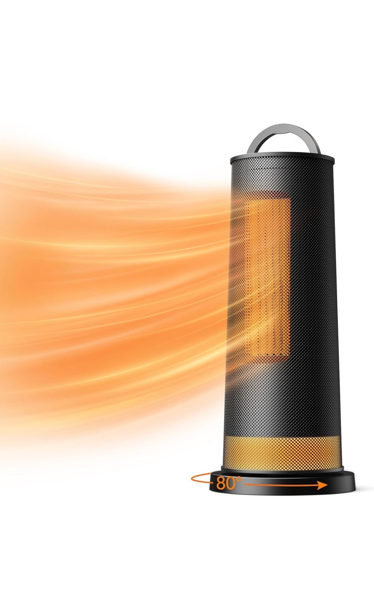 iDOO Space Heaters for Indoor Use Large Room, Tower Heater for Bedroom, Portable electric heaters for Office, Bedroom, Living Room - 80° Oscillating,