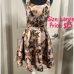 Dusty Pink Floral Dresses 