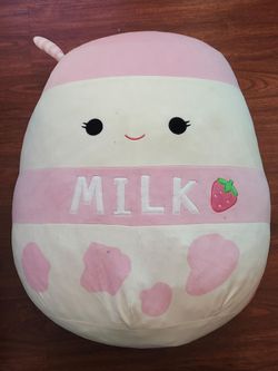 Squishmallow Strawberry Milk Large Plush