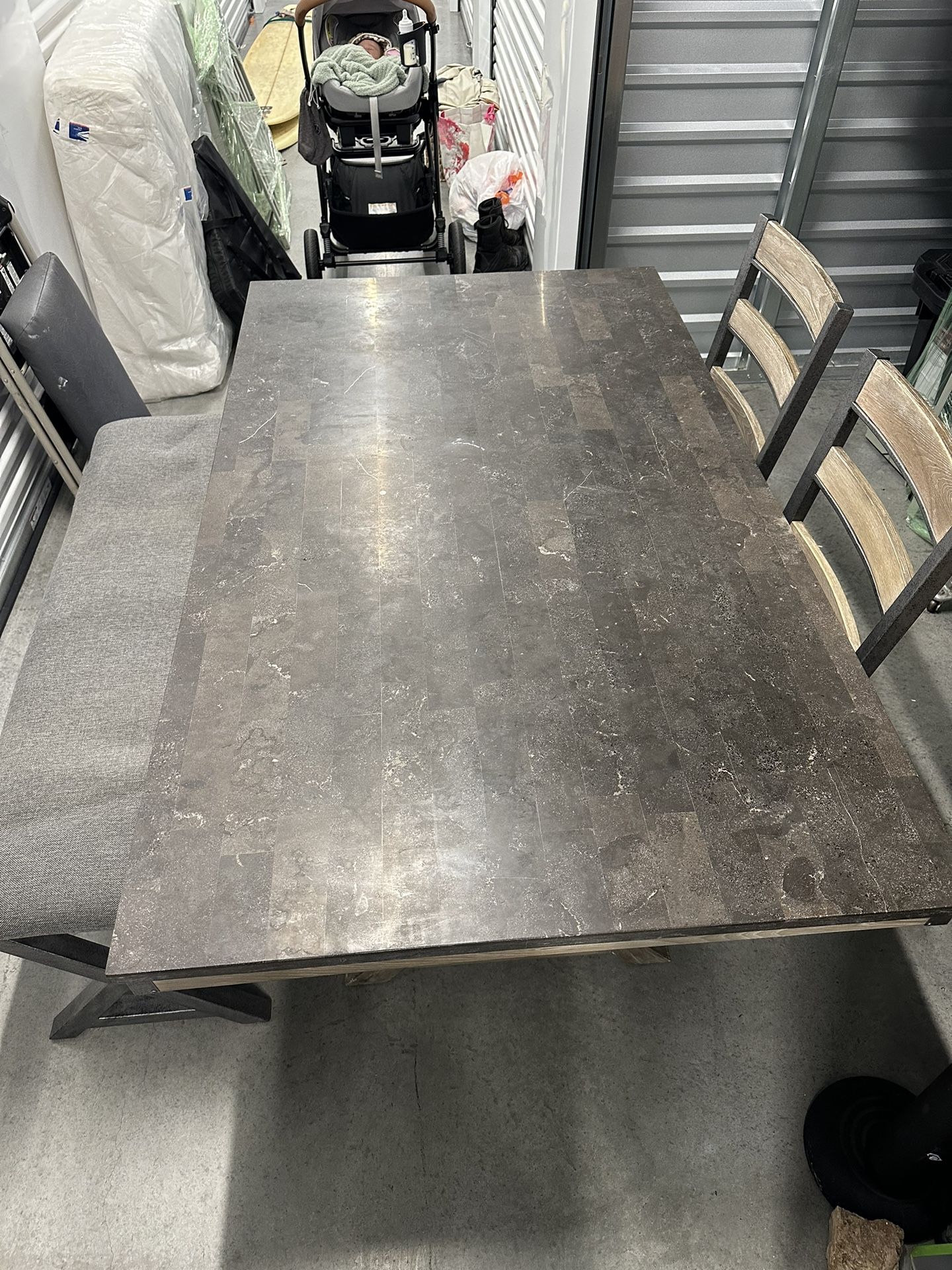 Marble Dining Table Chairs/Bench